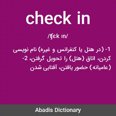 معنی check in